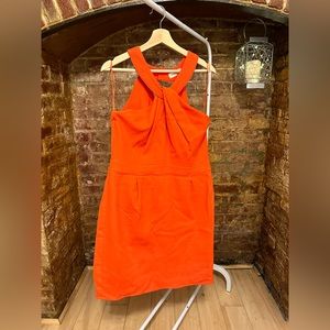 Sleeveless orange dress
